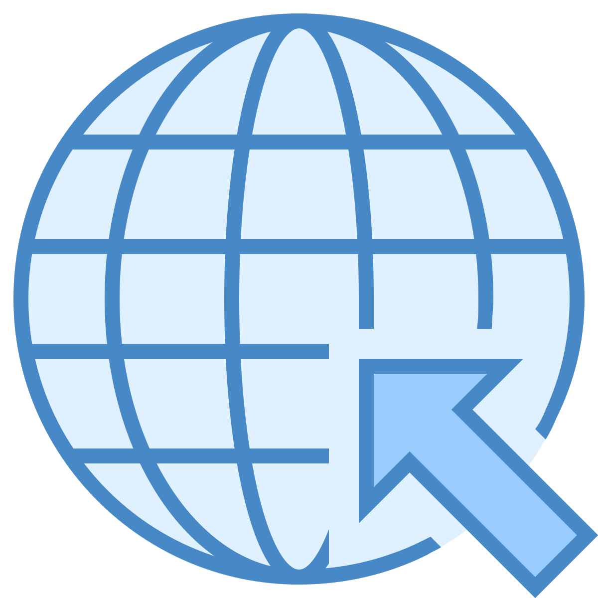 blue ui style internet  v2 icon