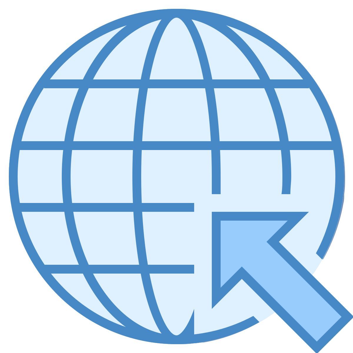 blue ui style internet icon