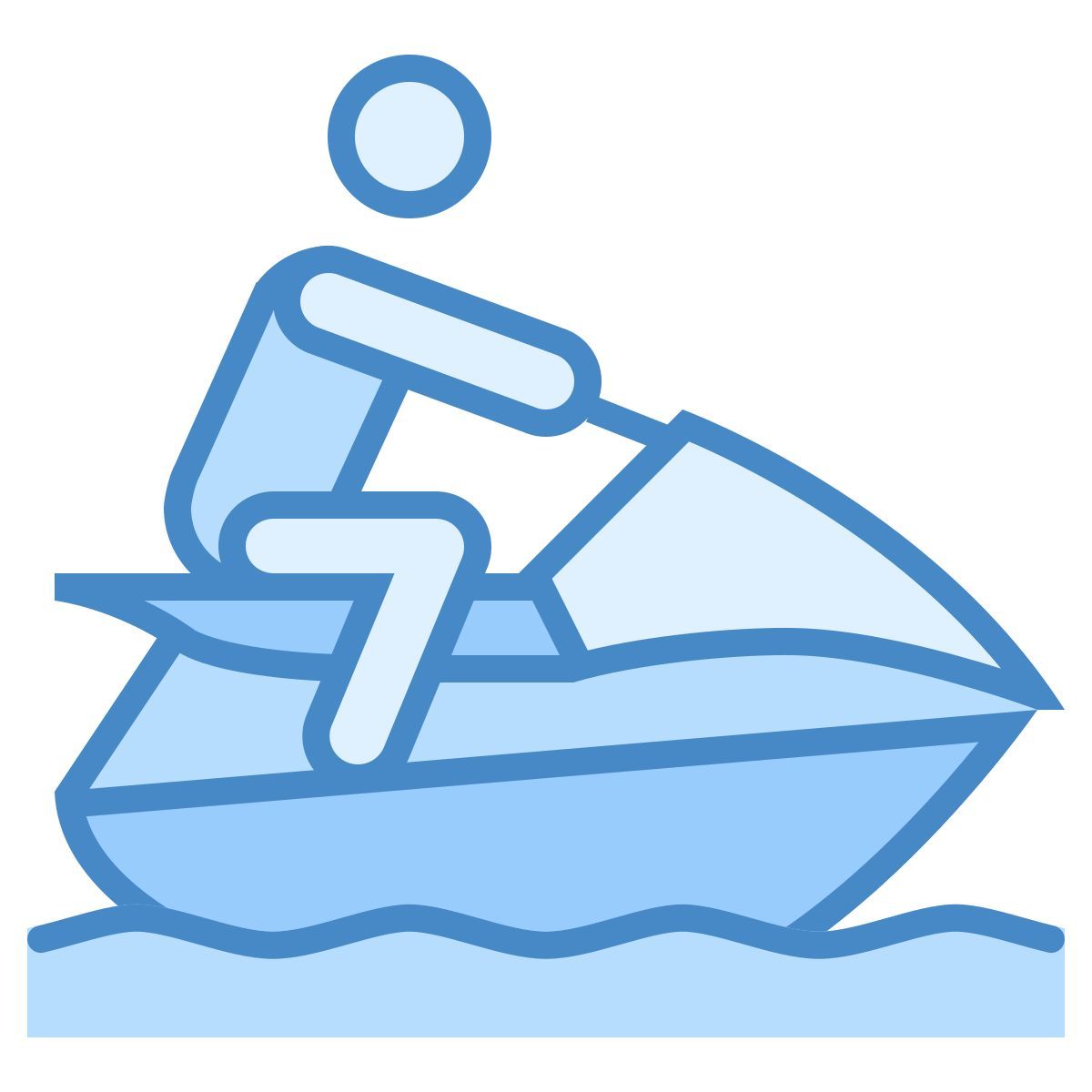blue ui style 喷气滑雪 icon