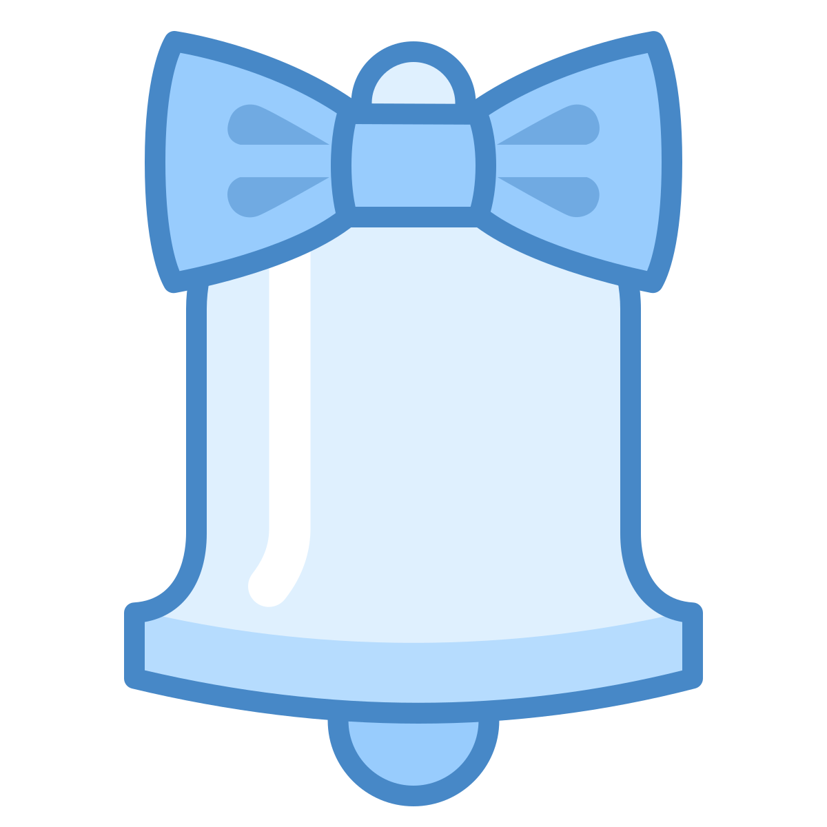 blue ui style jingle bell icon