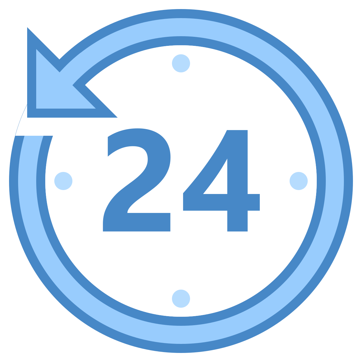 blue ui style last 24 hours icon
