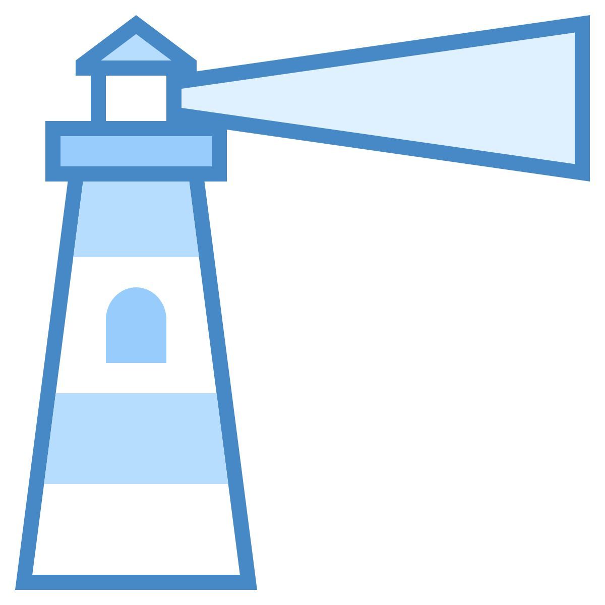 blue ui style leuchtturm icon