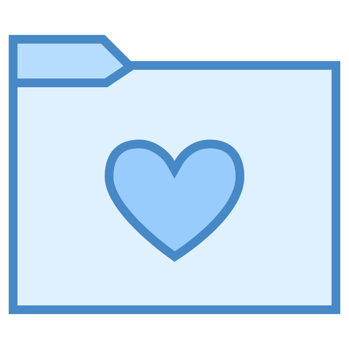 blue ui style likes folder icon