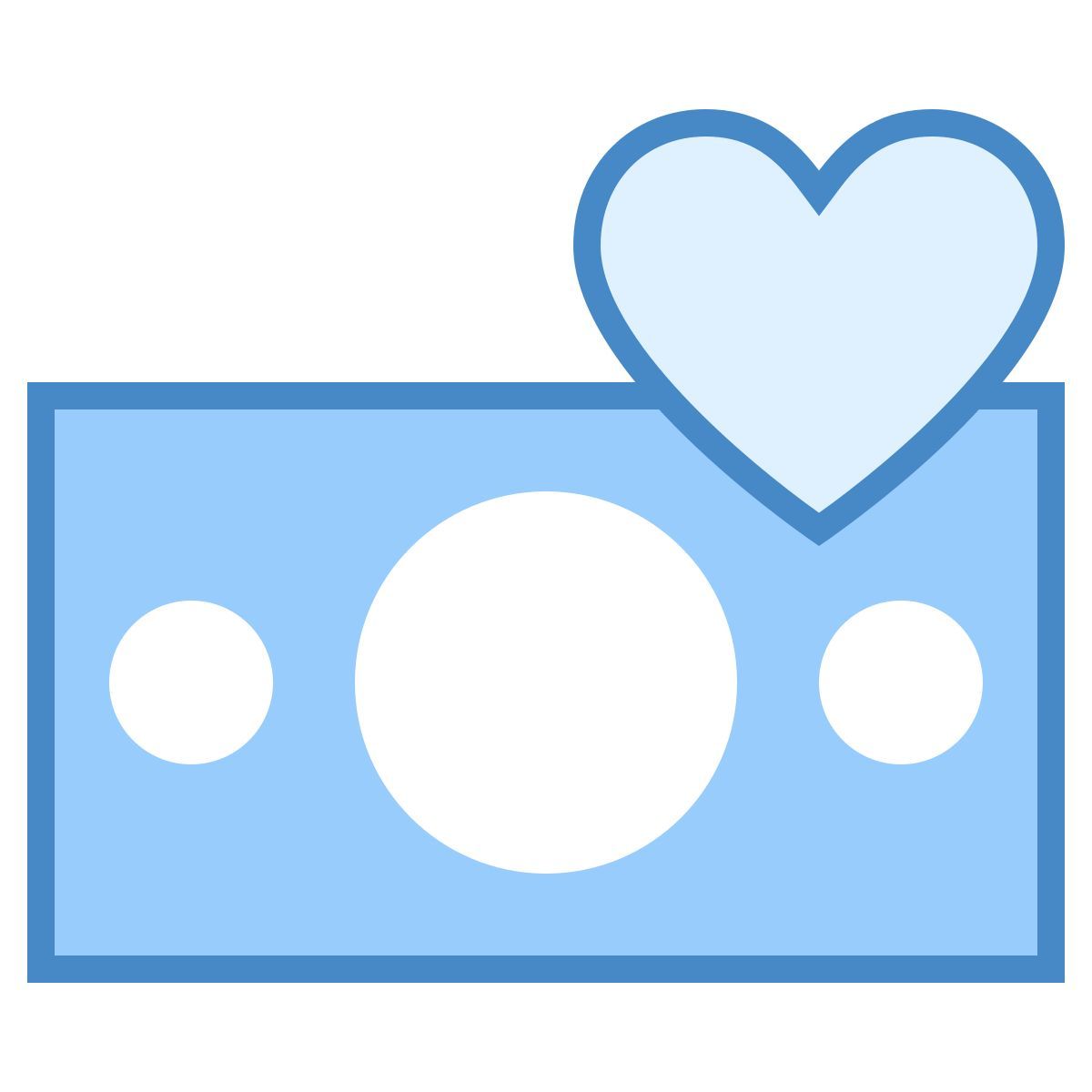 blue ui style amor por dinero icon