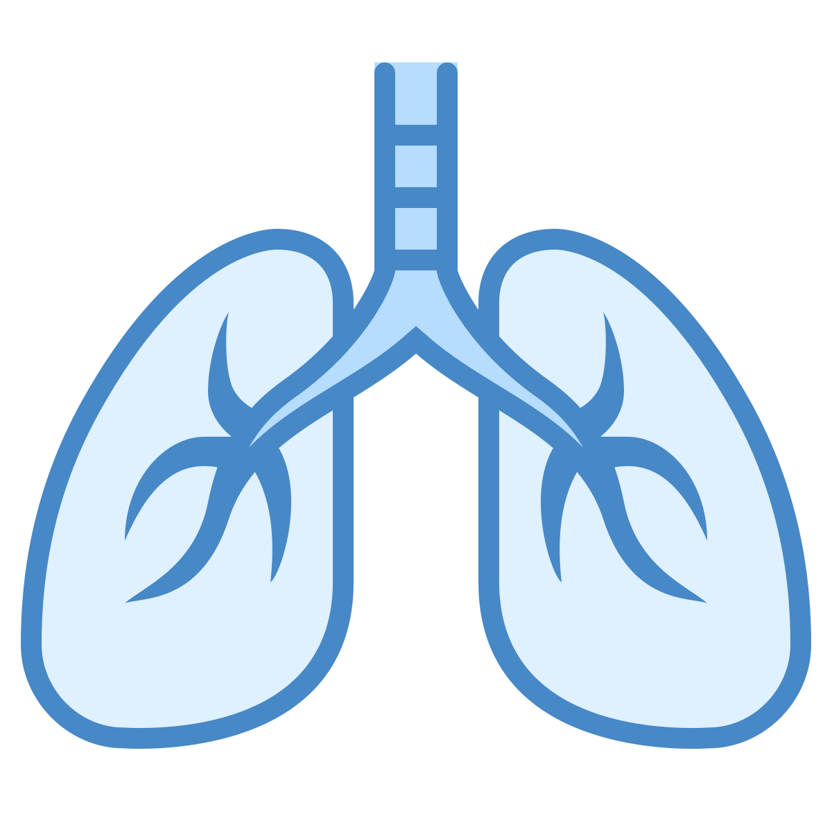 blue ui style lungs icon