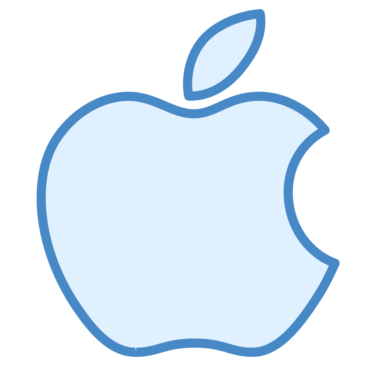 blue ui style mac os icon