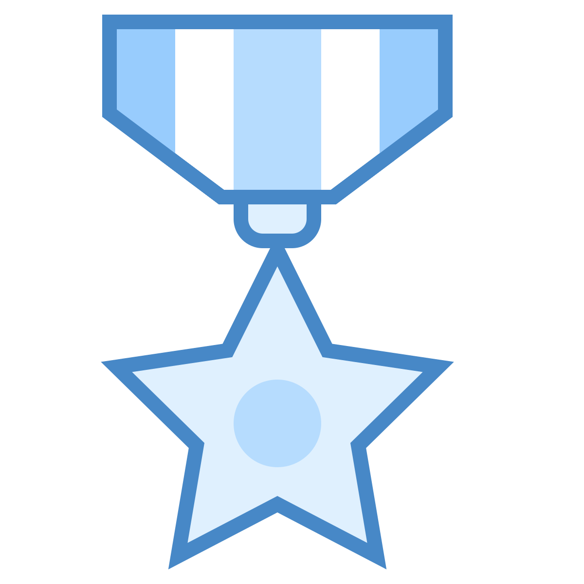 blue ui style medal icon