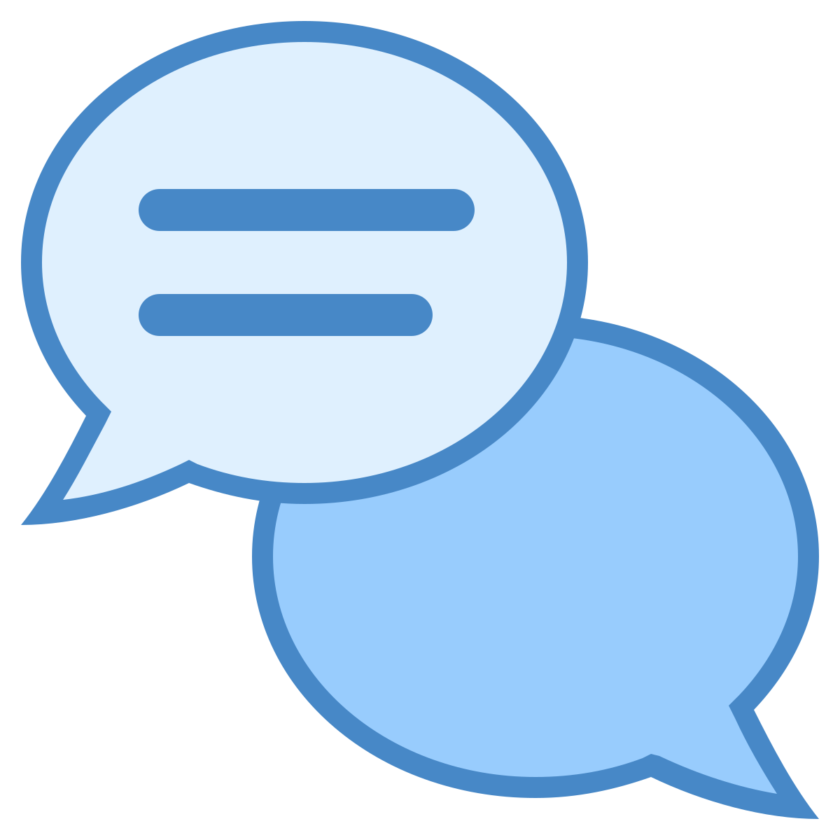blue ui style messaging  icon