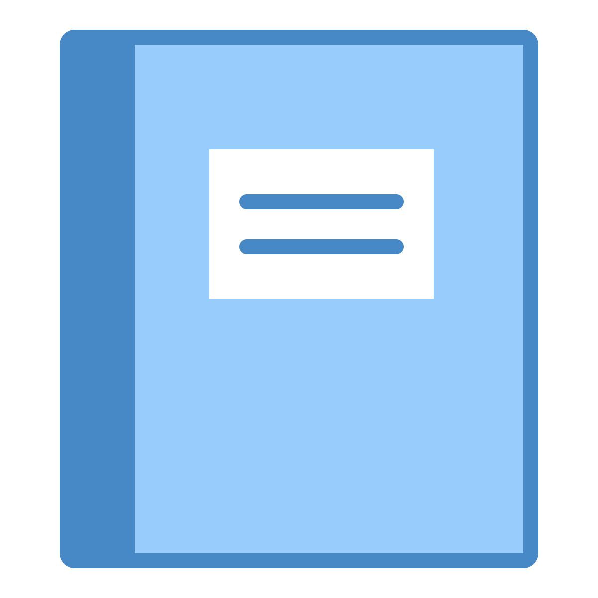 blue ui style 일건 서류 icon