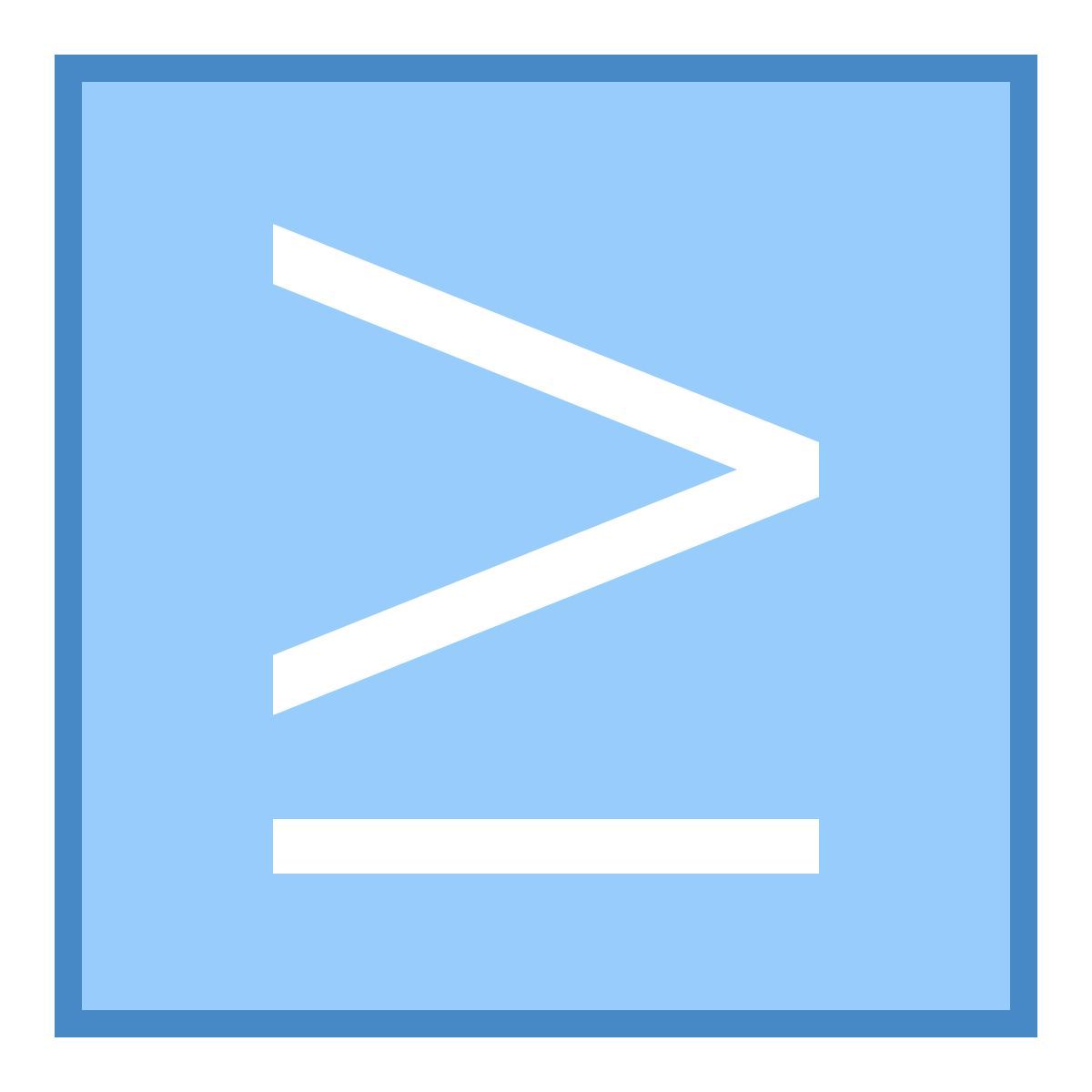 blue ui style größer gleich 2 icon
