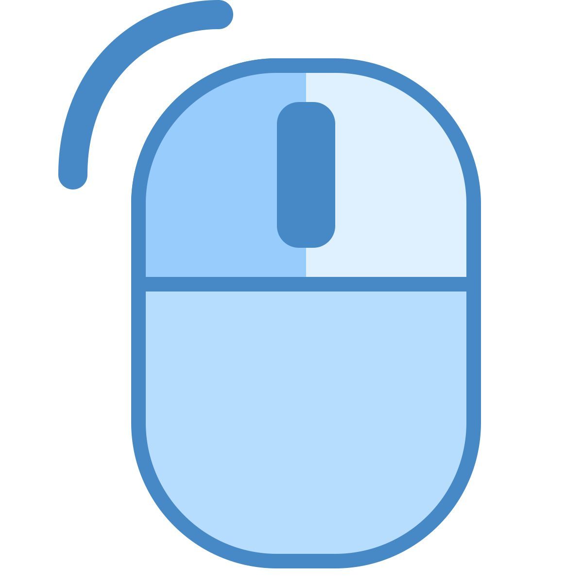 blue ui style clic gauche de souris icon