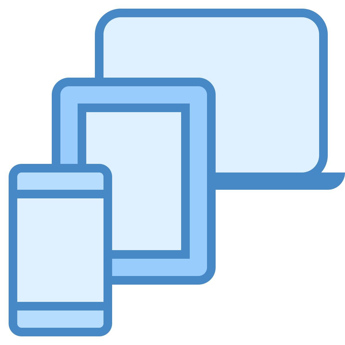 blue ui style mehrere geräte icon