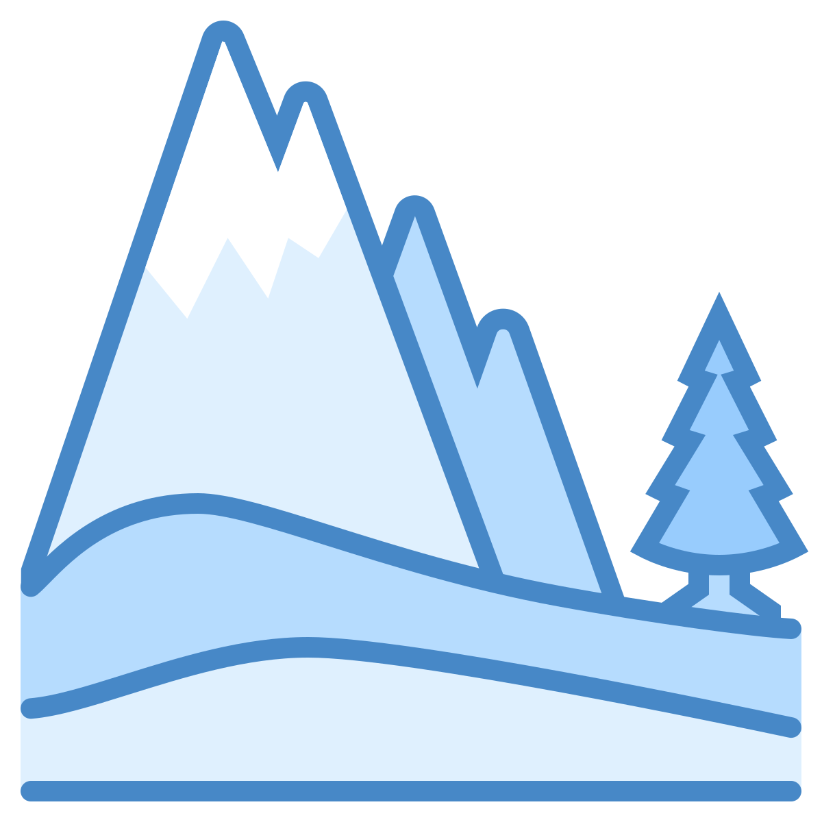 blue ui style national park icon