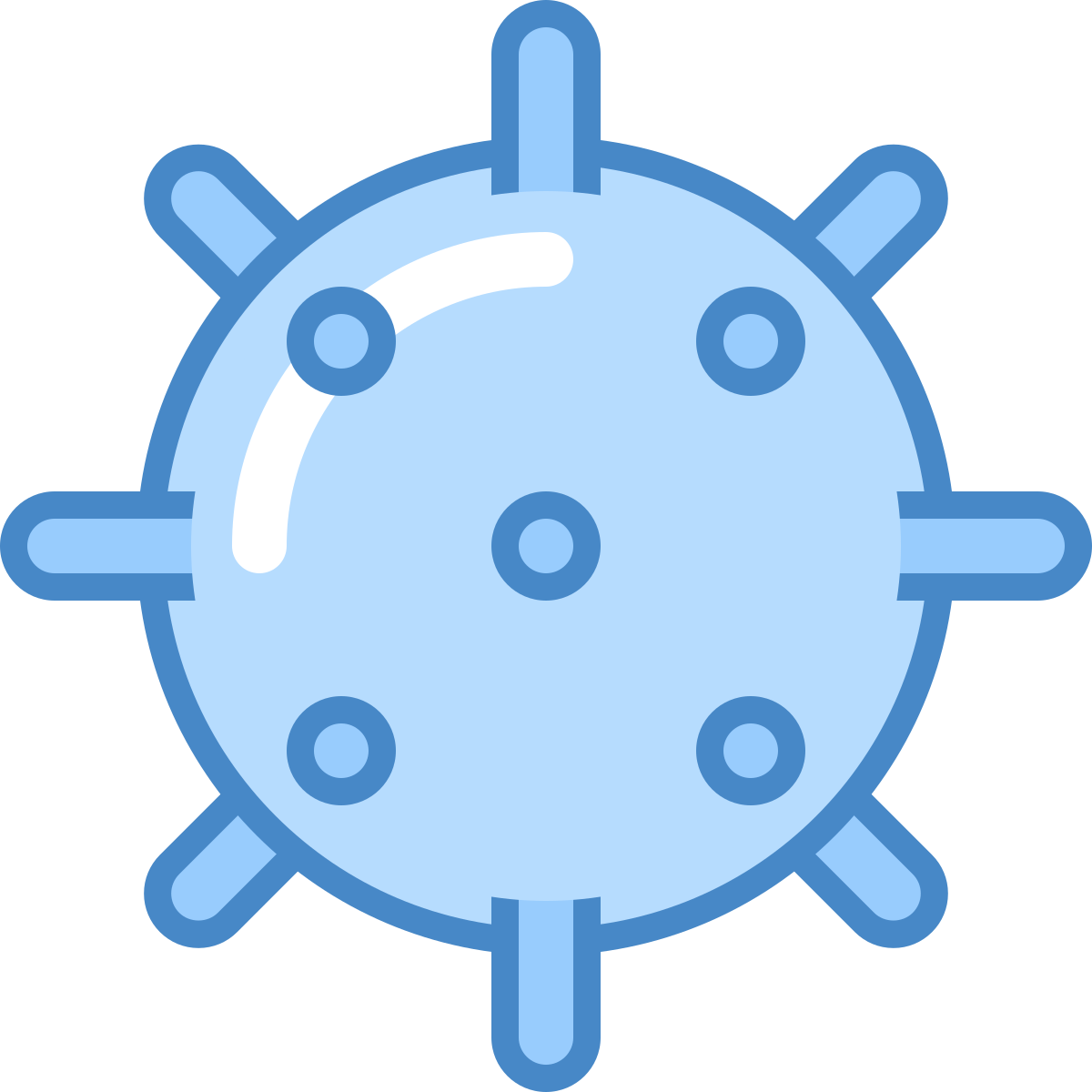 blue ui style naval mine icon