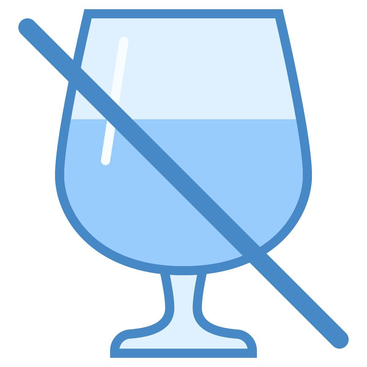 blue ui style no alcool icon