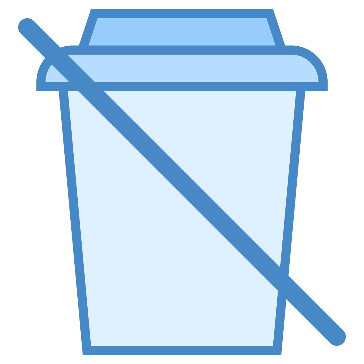 blue ui style no bebidas icon