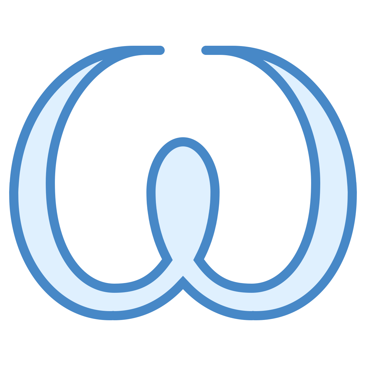 blue ui style omega icon