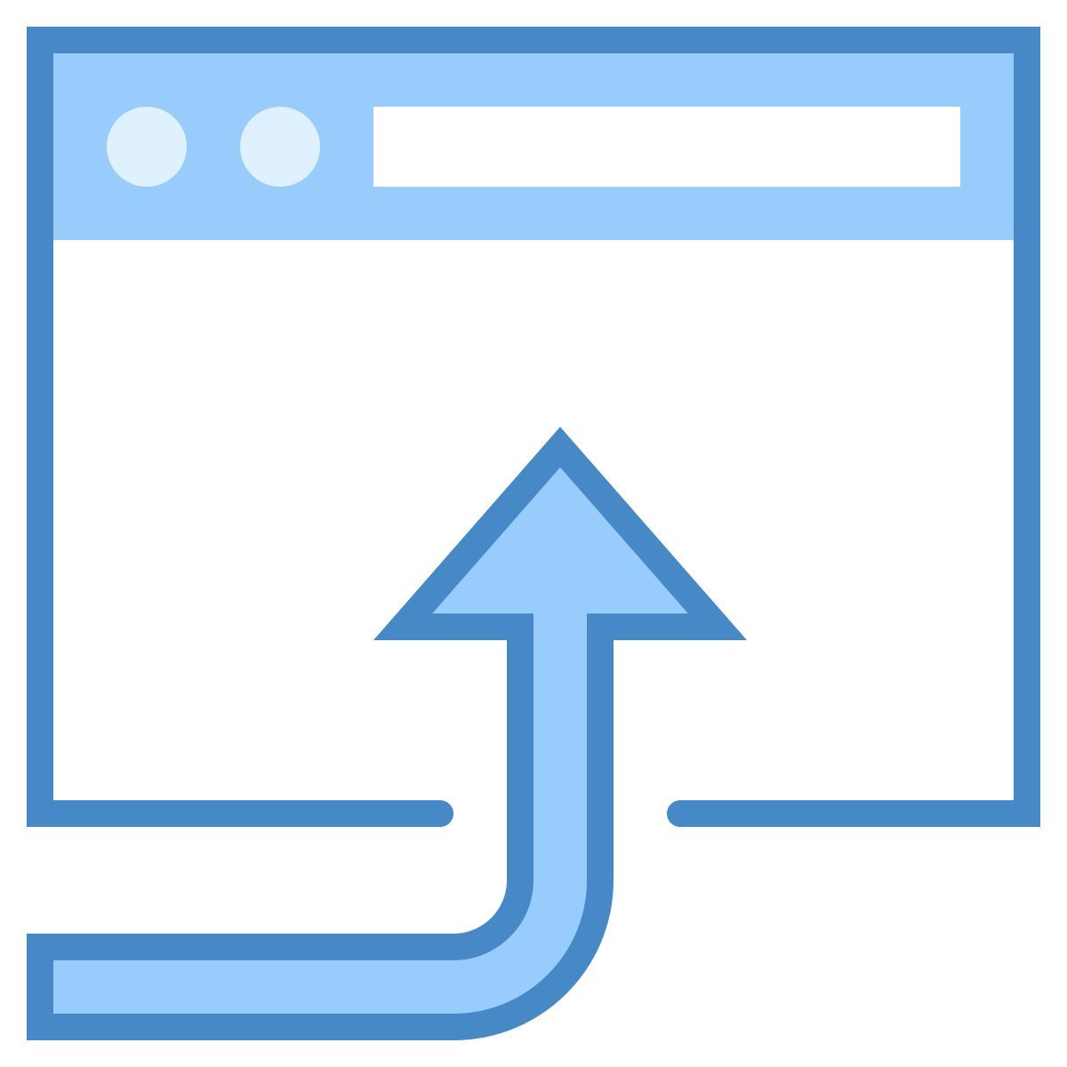 blue ui style apri nel browser icon