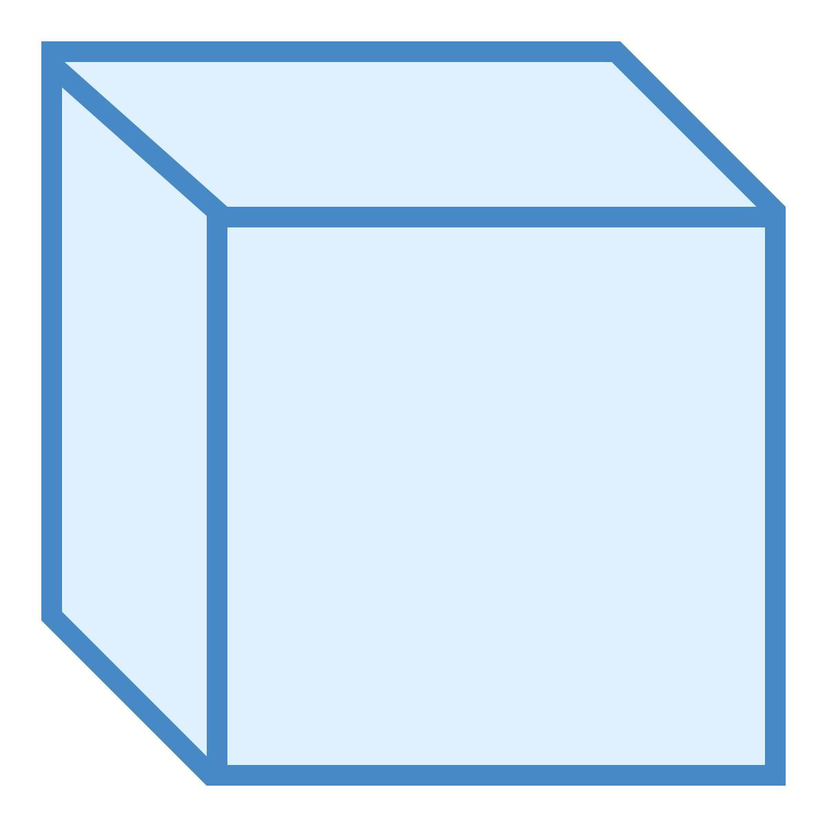 blue ui style orthogonal view icon