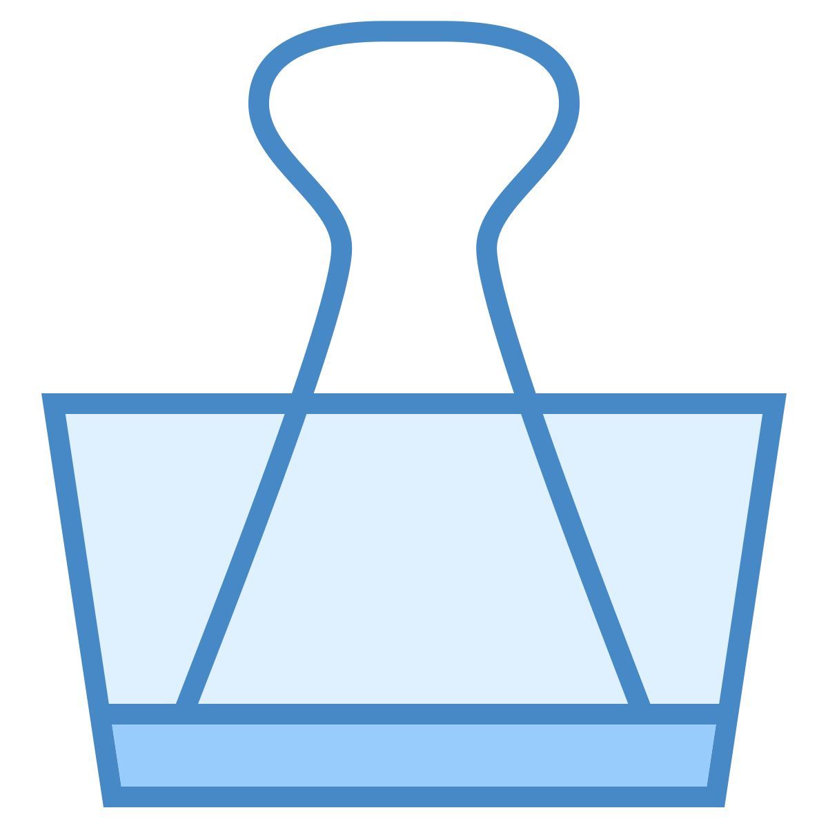 blue ui style 종이 클램프 icon