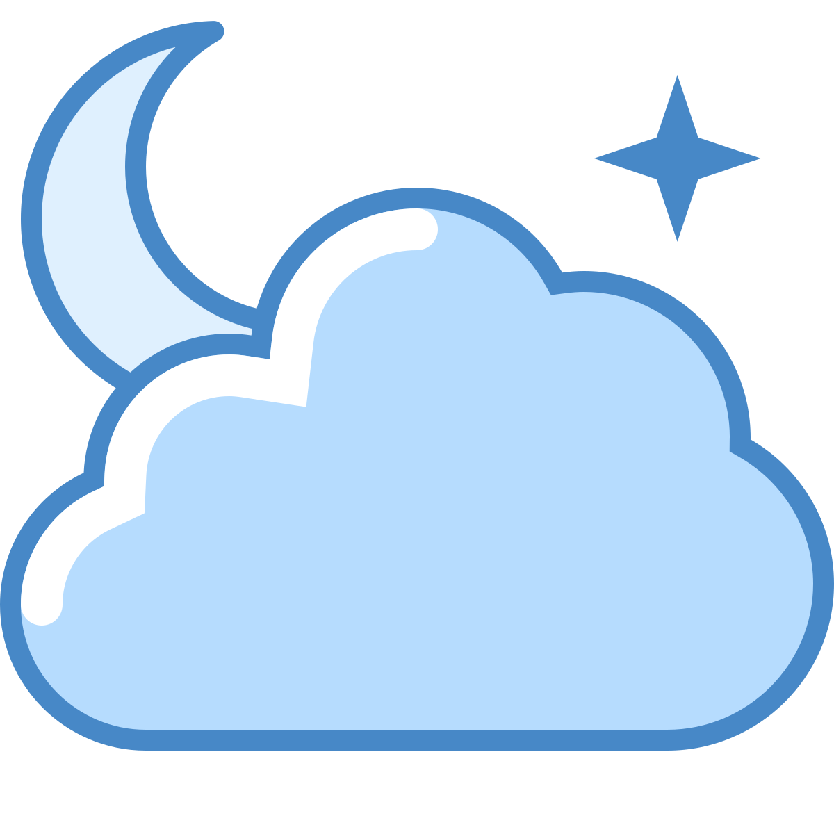 blue ui style partly cloudy night  v2 icon