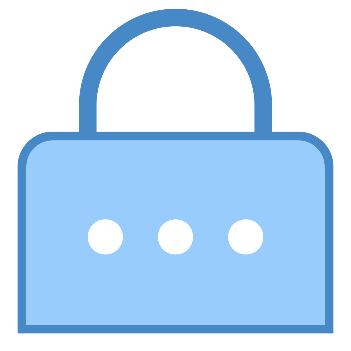 blue ui style password icon