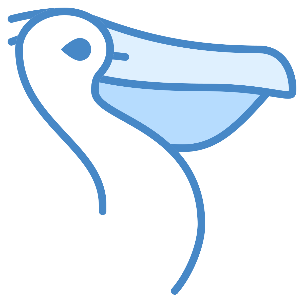 blue ui style pelican icon
