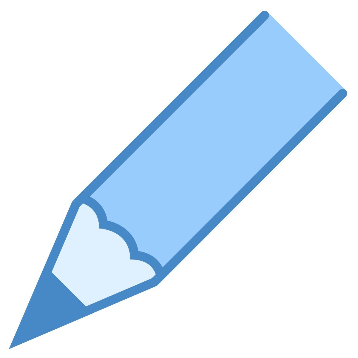 blue ui style punta de lápiz icon