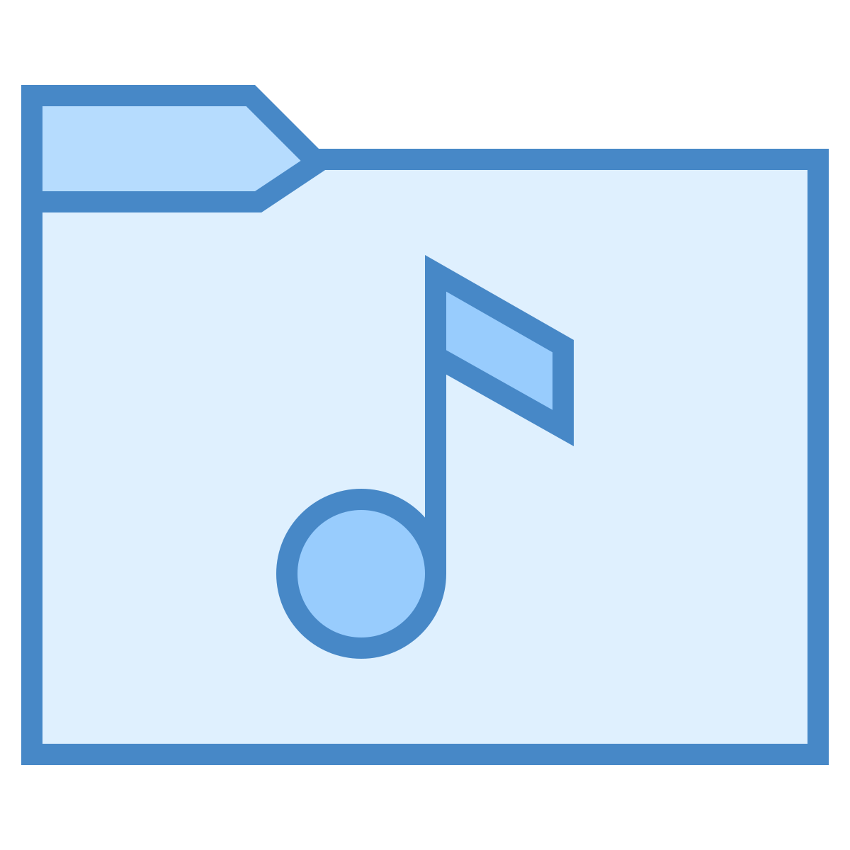 blue ui style photos folder icon