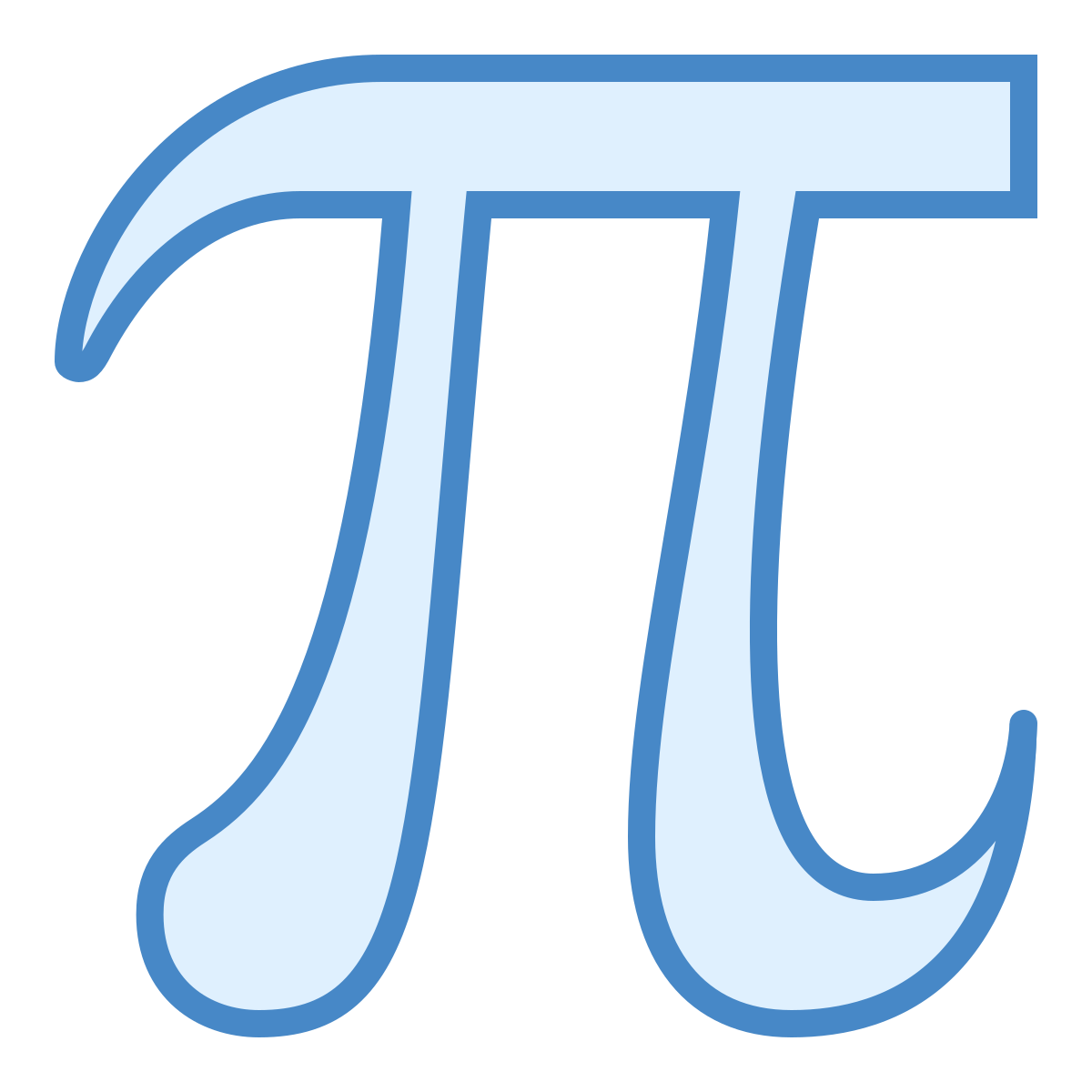 blue ui style pi icon