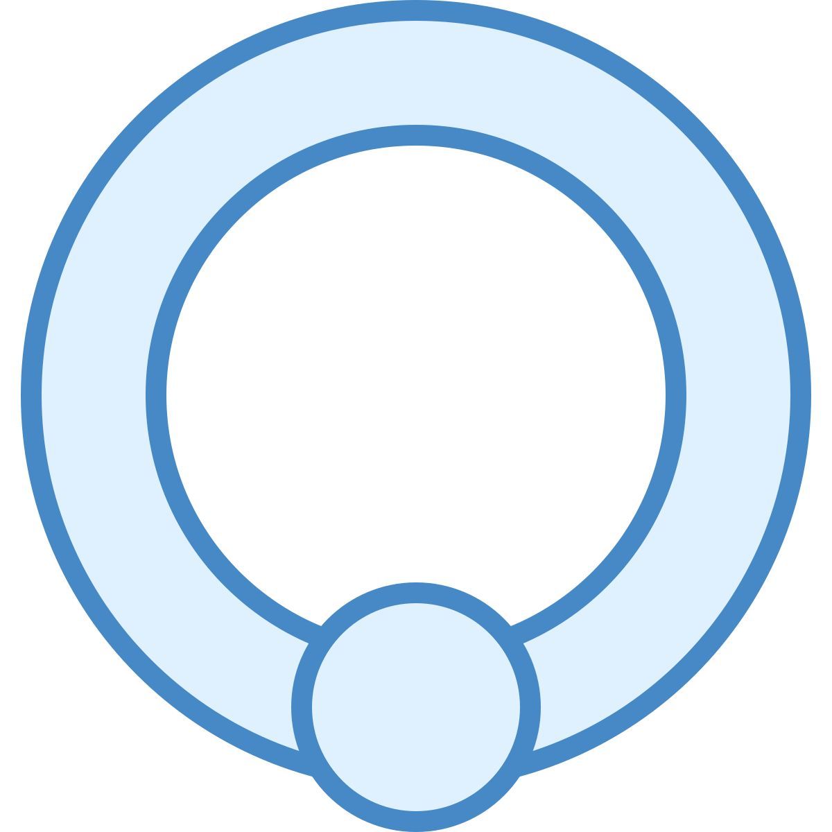 blue ui style piercing icon