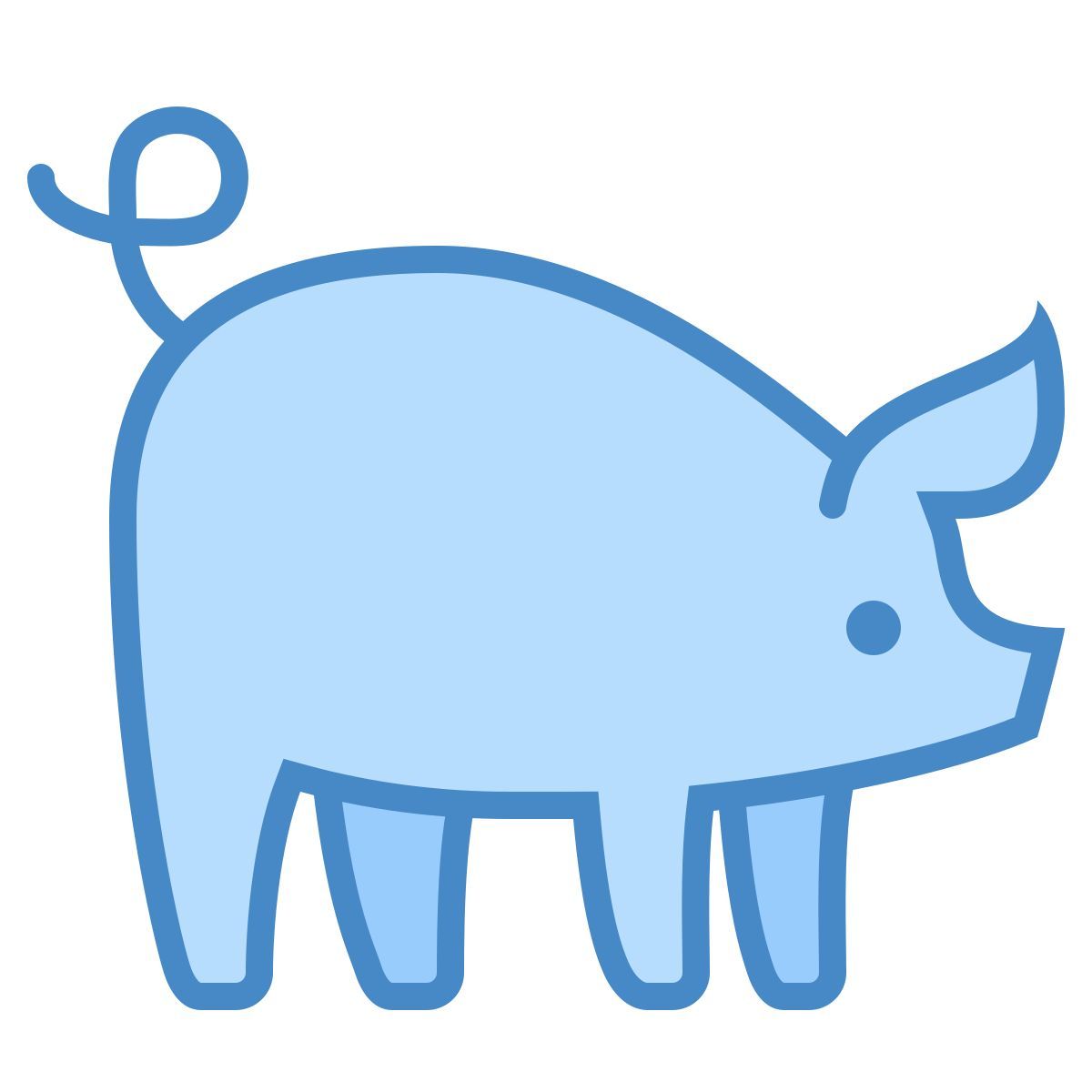 blue ui style maiale icon