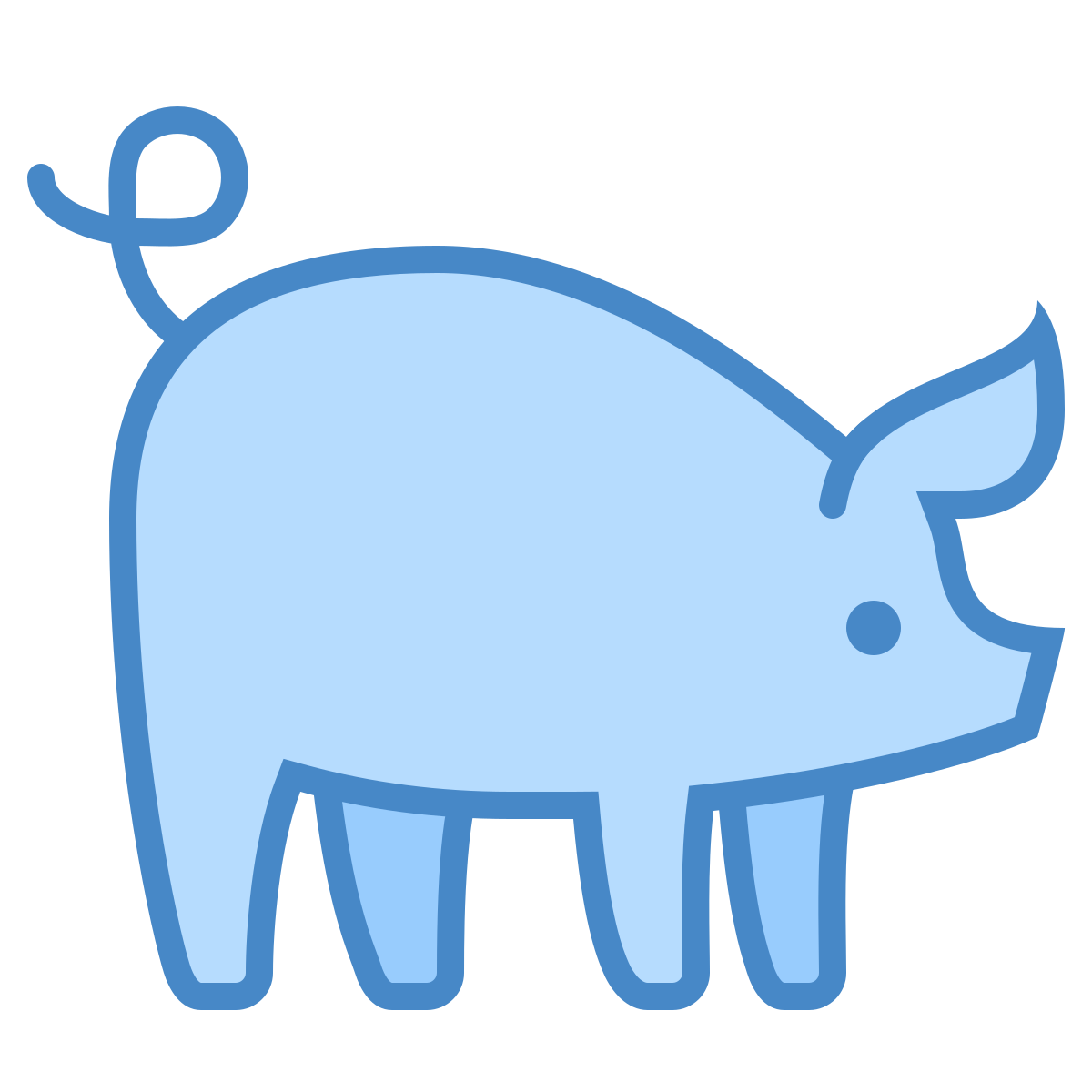 blue ui style pig icon