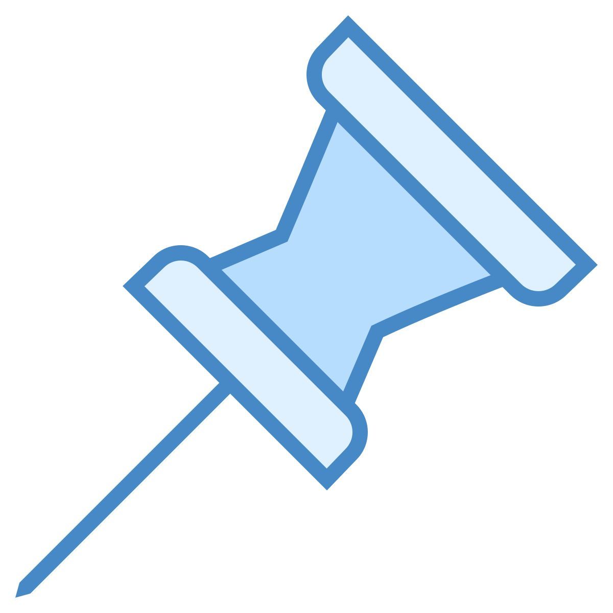 blue ui style stecknadel 3 icon