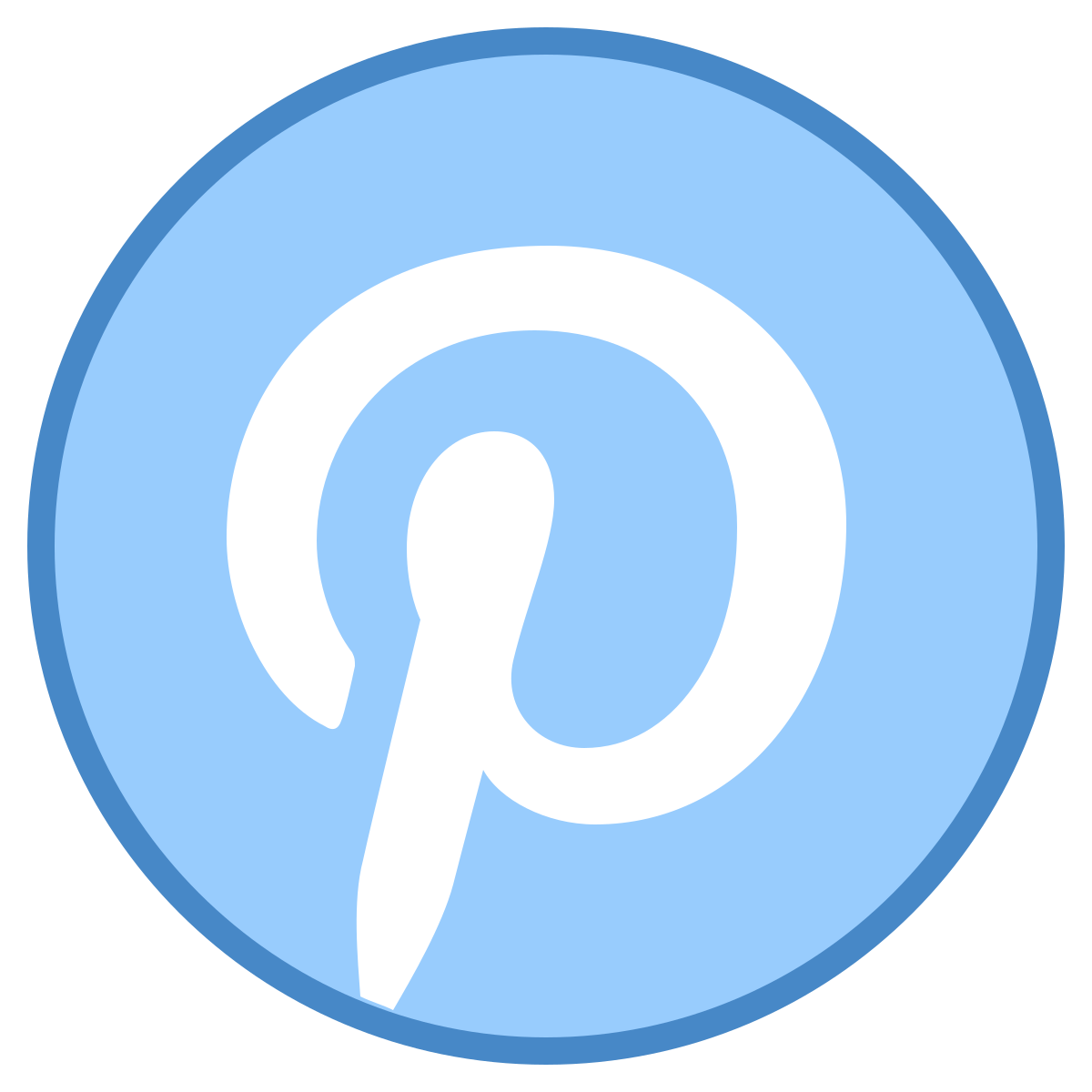 blue ui style pinterest  v2 icon