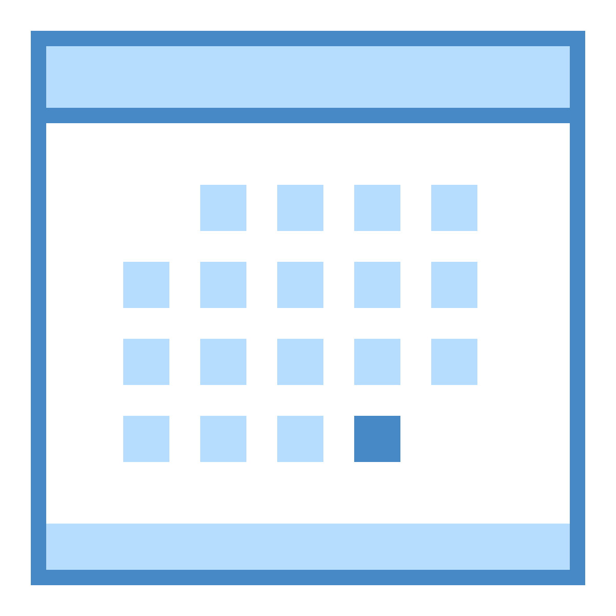 blue ui style planner icon