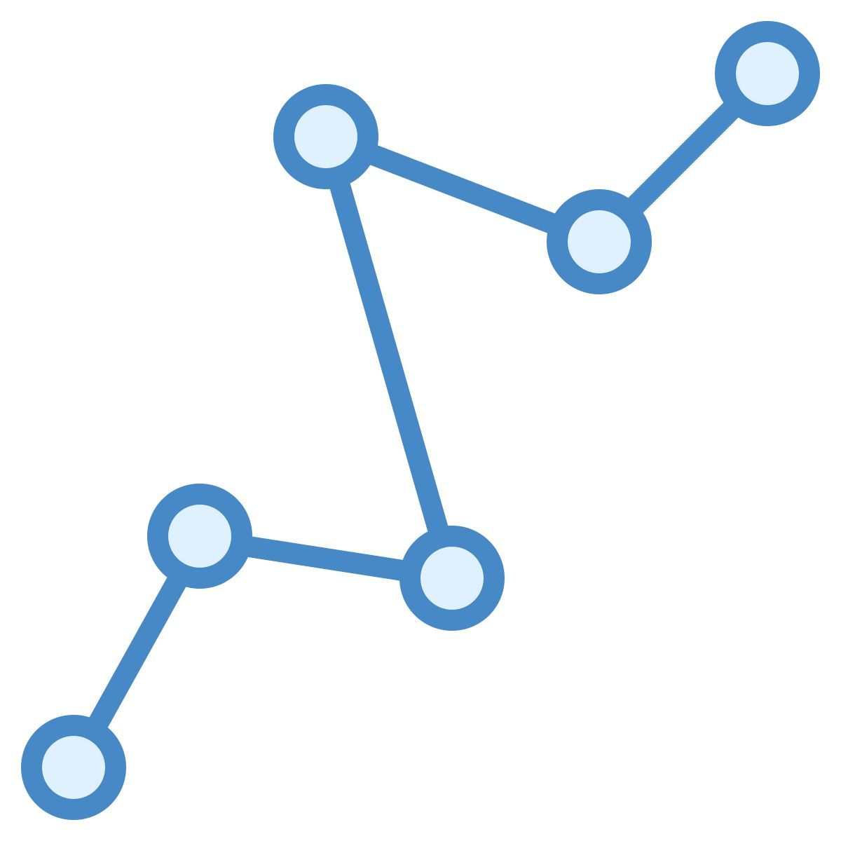 blue ui style polyline icon