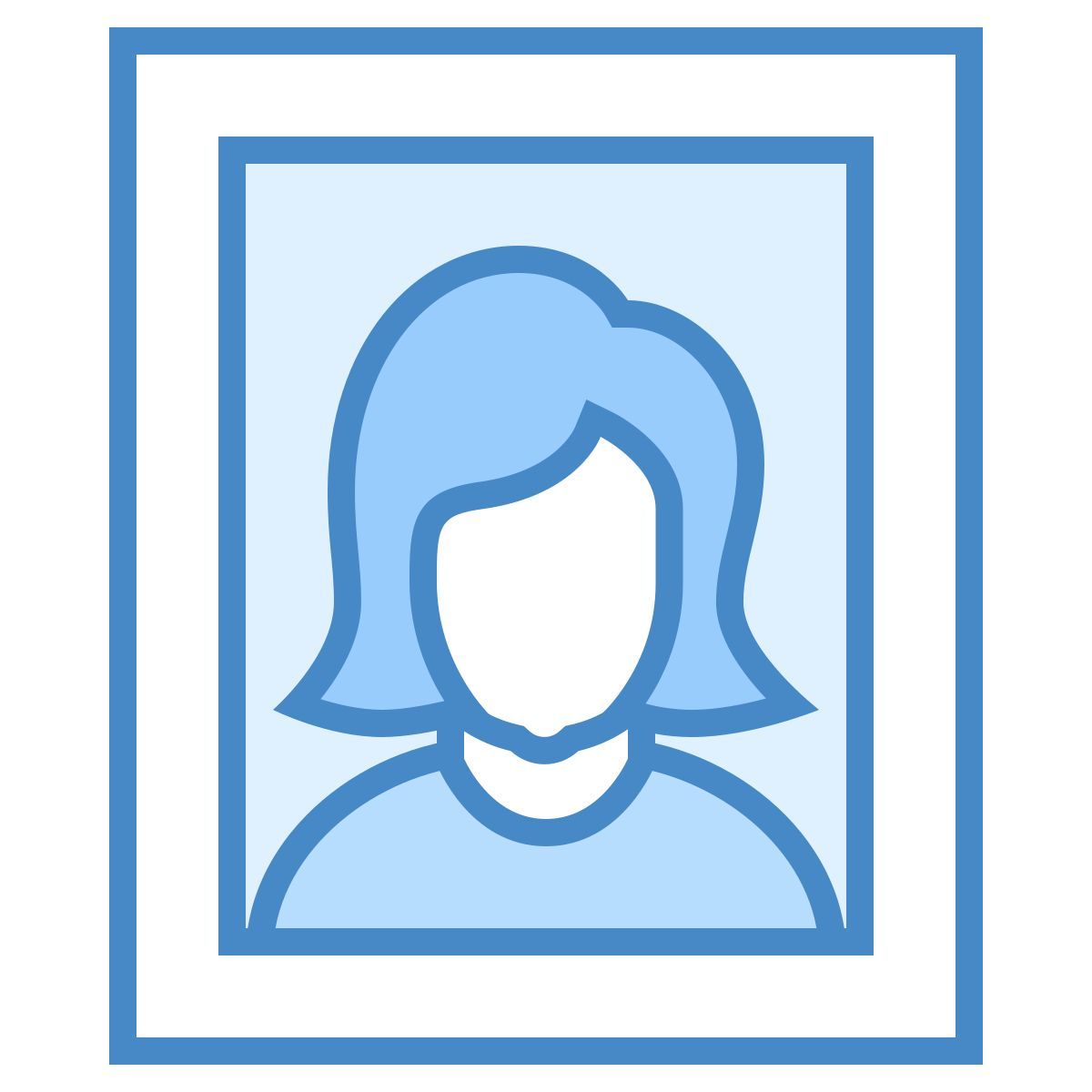 blue ui style portrait icon