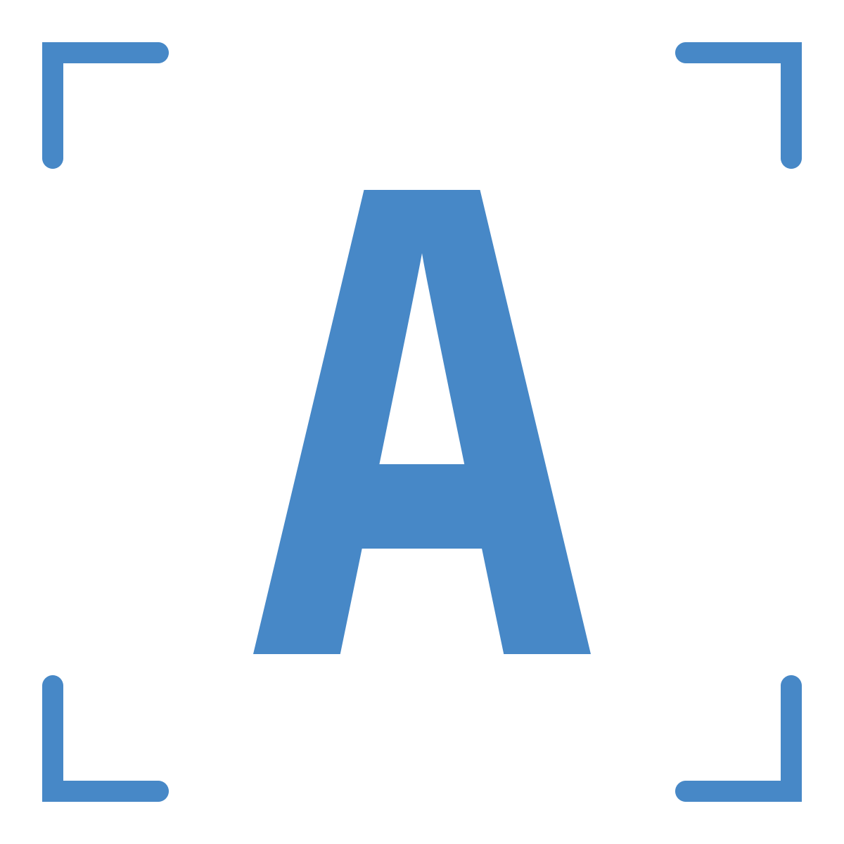 blue ui style printed ocr icon