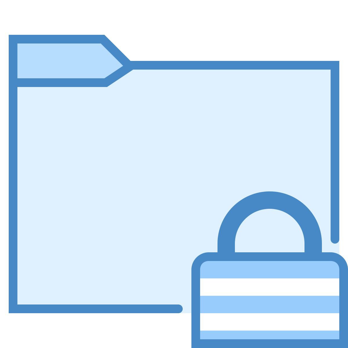 blue ui style private folder icon