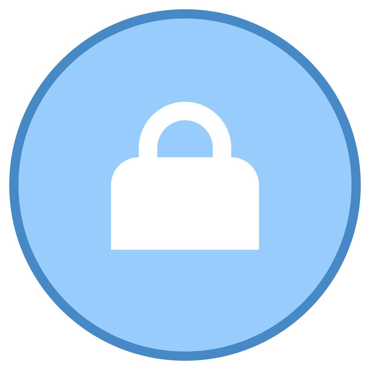 blue ui style secure icon