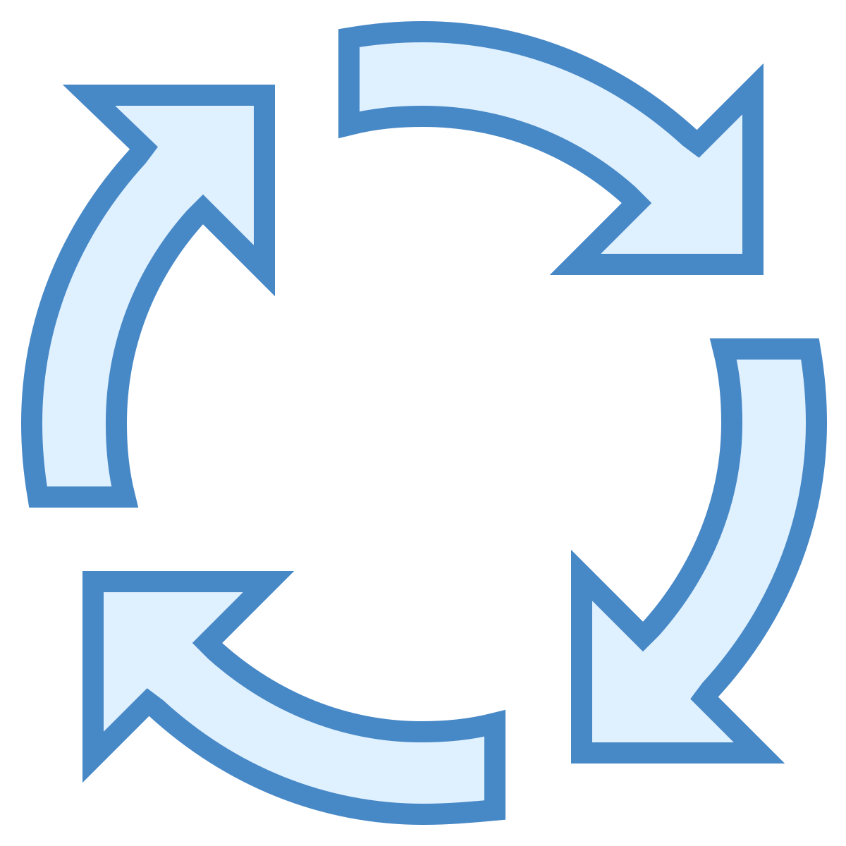 blue ui style process  v2 icon