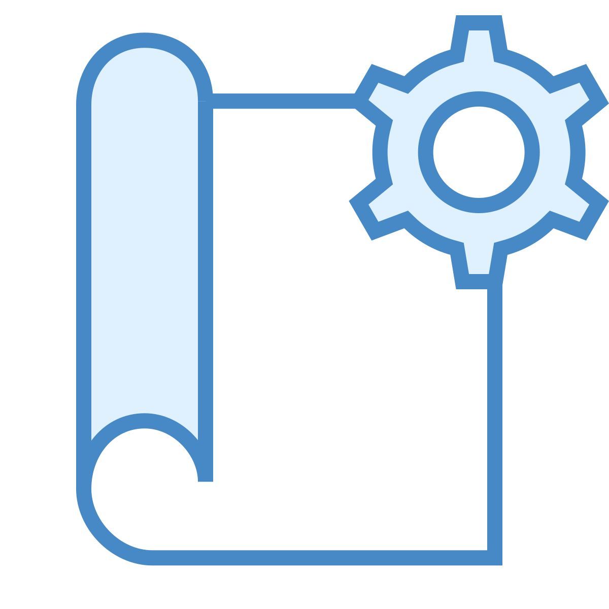 blue ui style 프로젝트 설정 icon