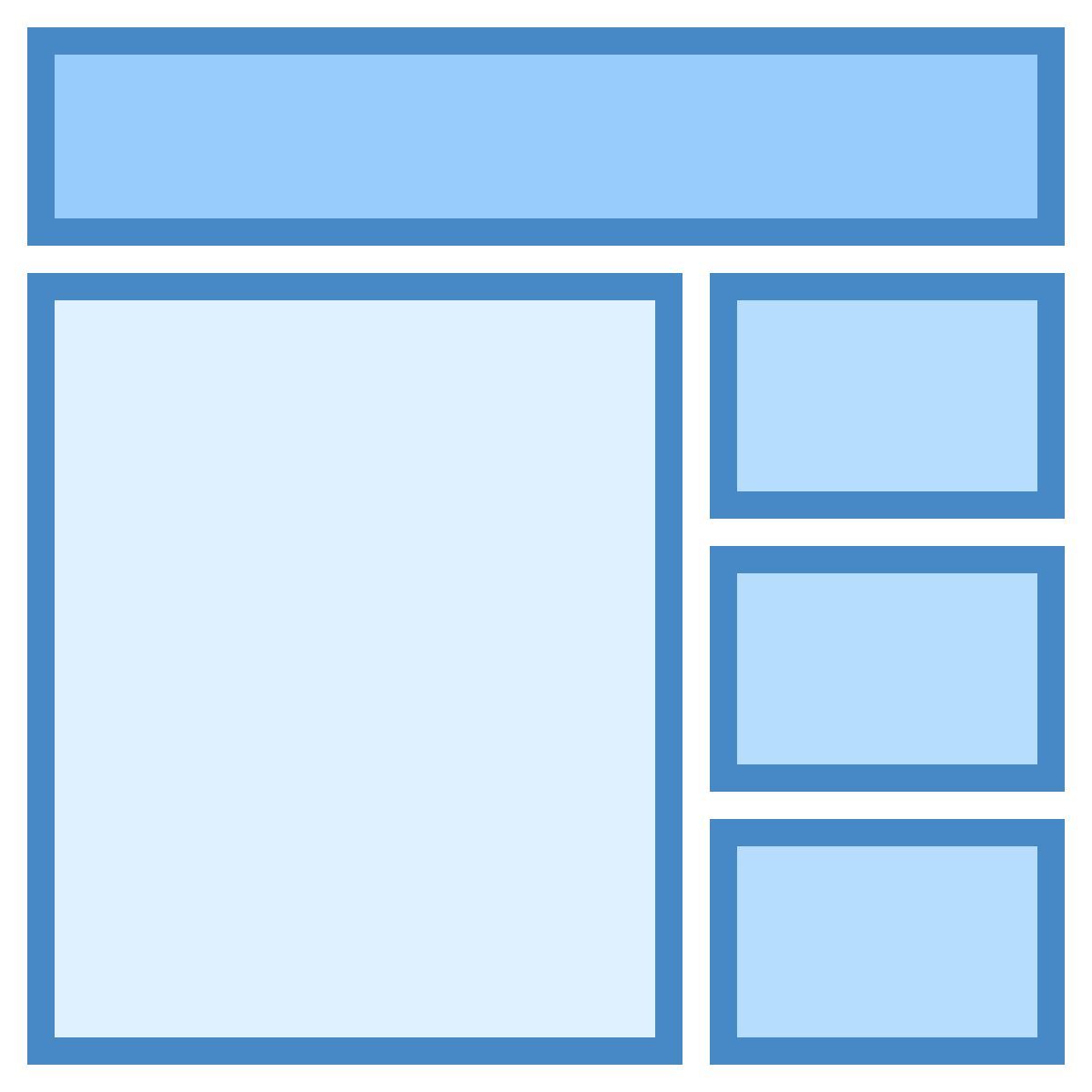 blue ui style prototipo icon