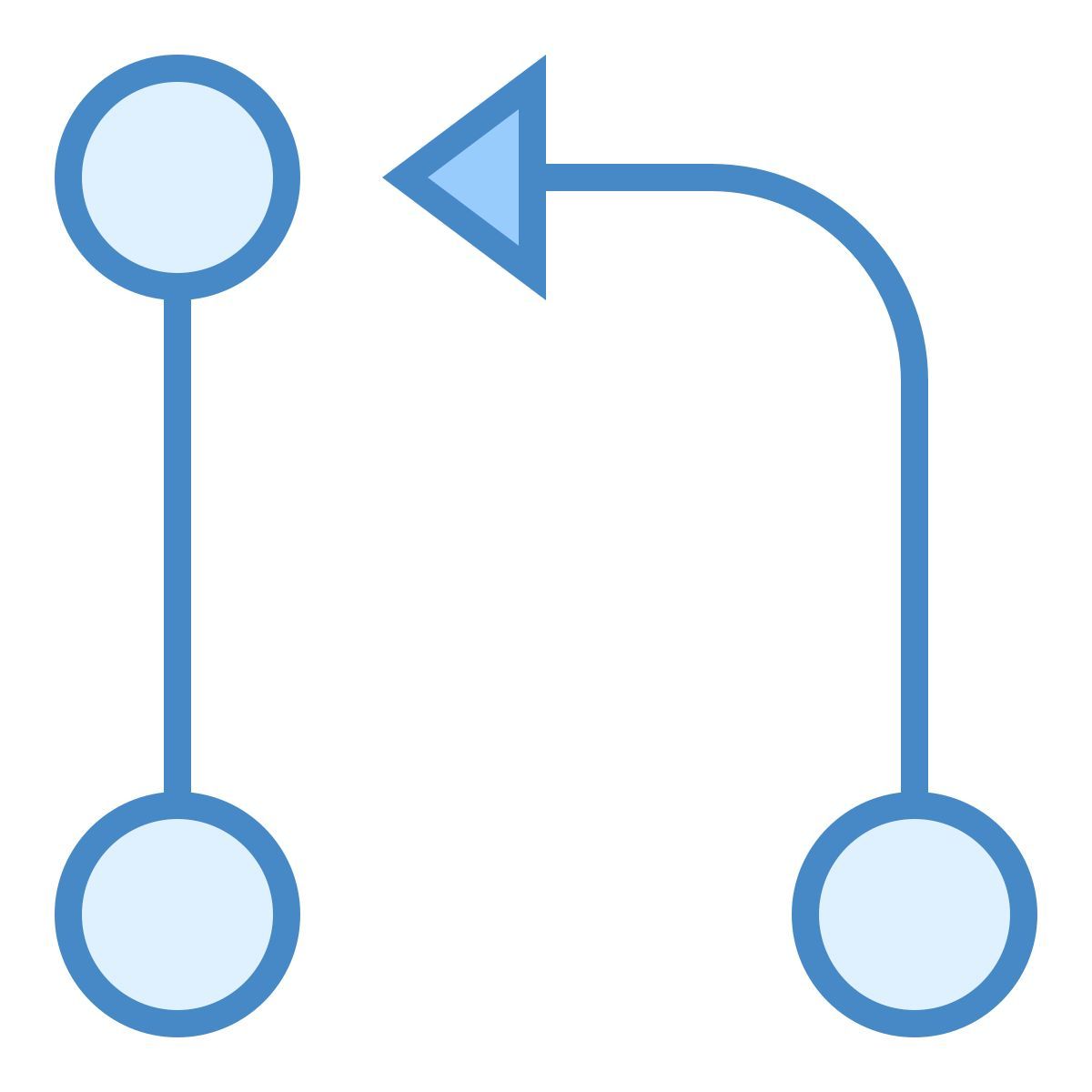 blue ui style pull request icon