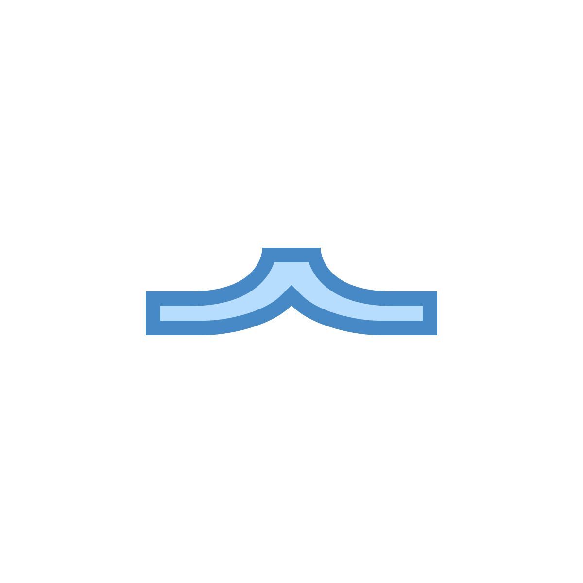 blue ui style 金字塔胡子 icon
