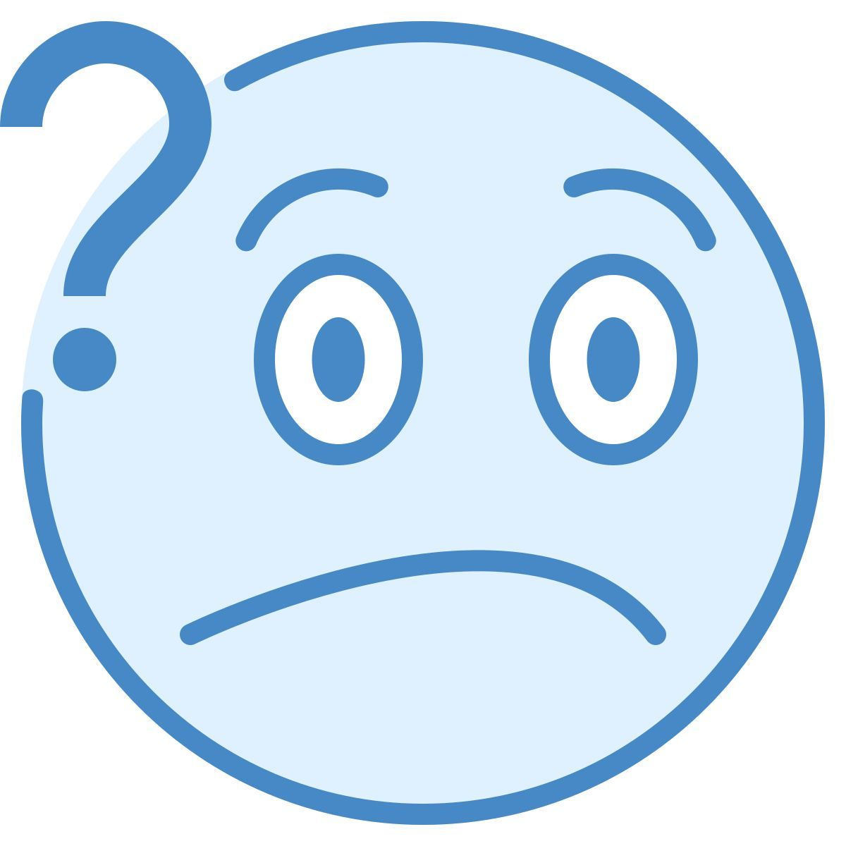 blue ui style domanda icon