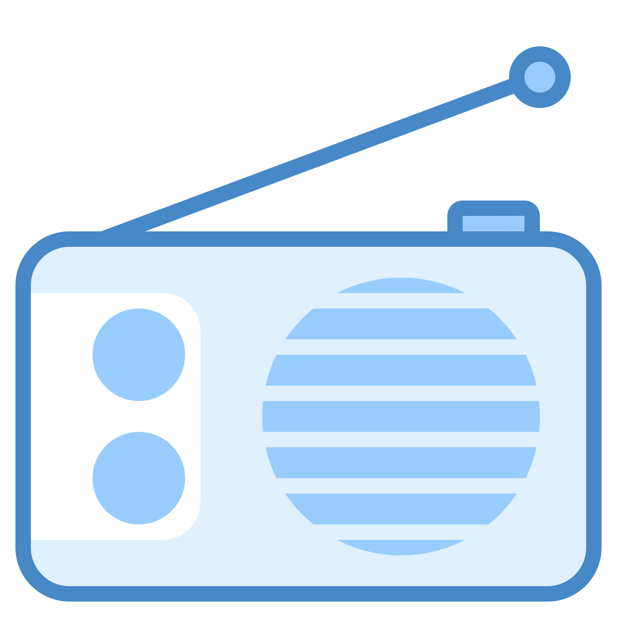 blue ui style radio icon