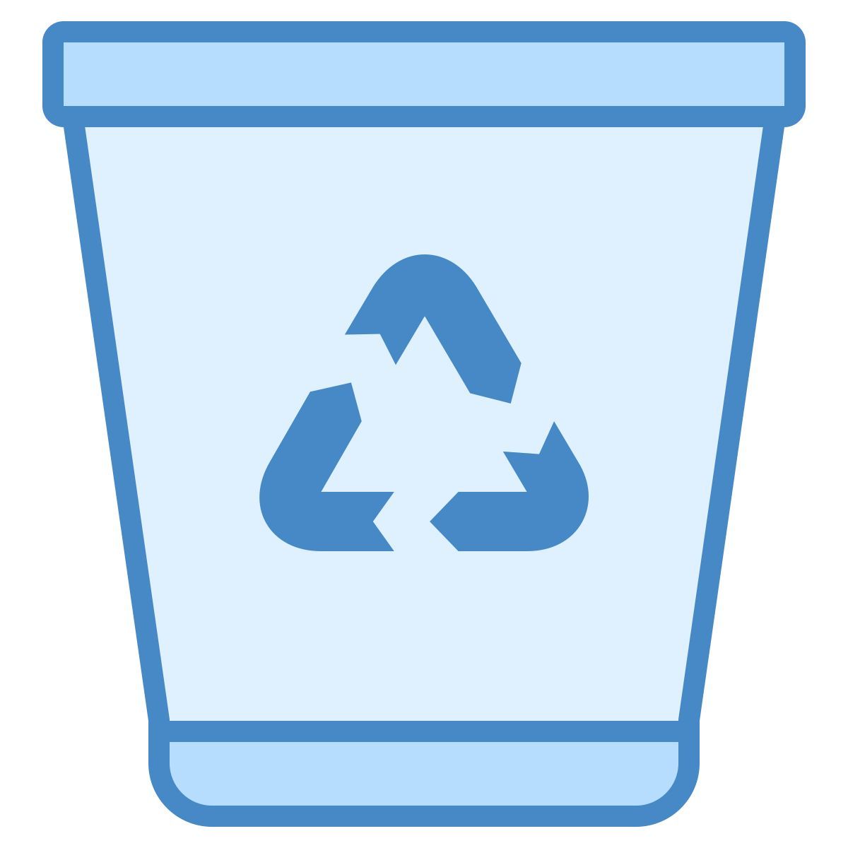 blue ui style recycle bin icon