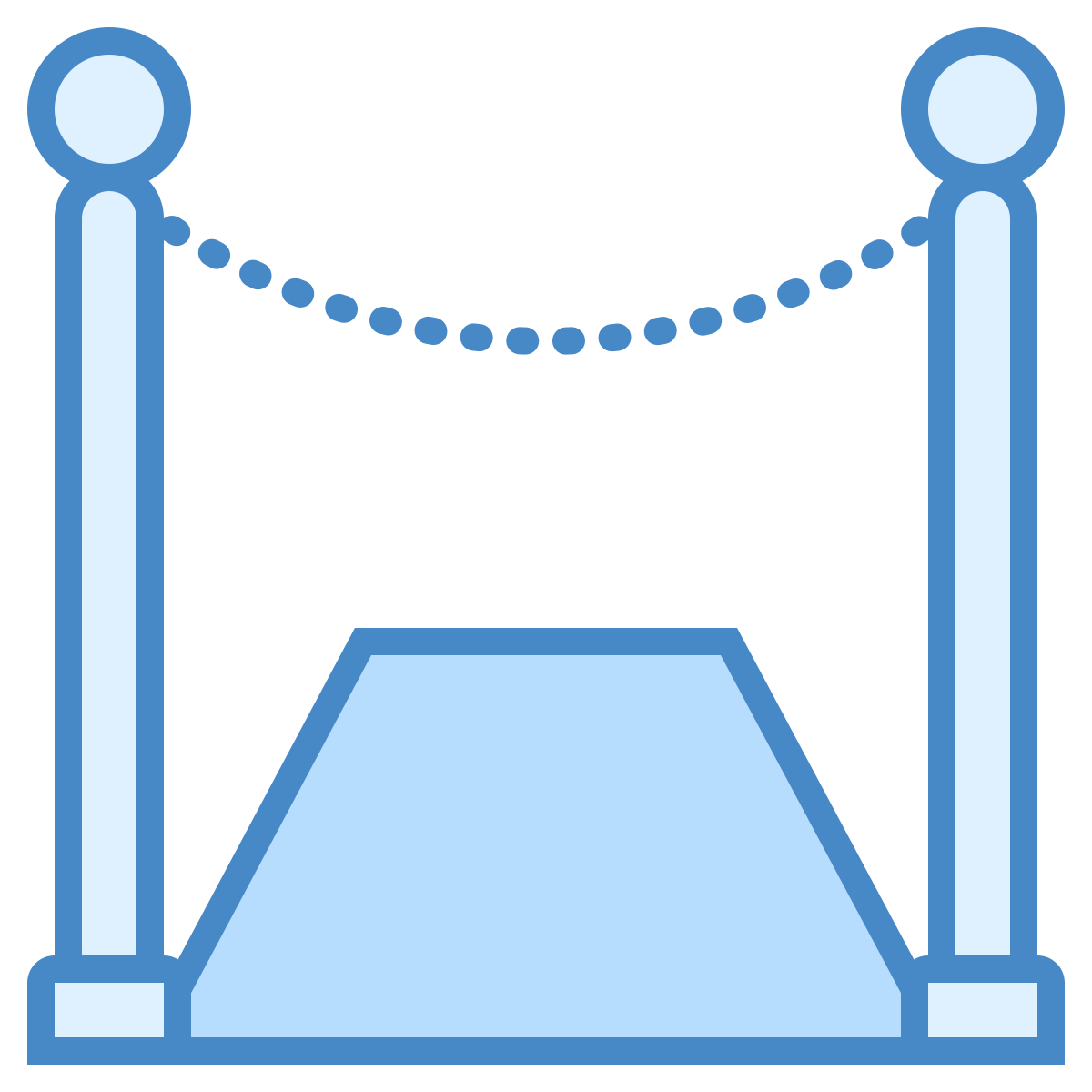blue ui style red carpet icon